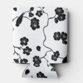 Black and White Pattern Birds on Cherry Blossoms Blikjeskoeler (Achterkant)