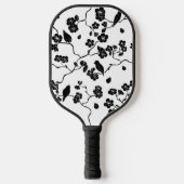 Black and White Pattern Birds on Cherry Blossoms Pickleball Paddle (Voorkant)
