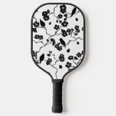 Black and White Pattern Birds on Cherry Blossoms Pickleball Paddle (Achterkant)