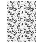 Black and White Pattern Birds on Cherry Blossoms Tafelkleed (Voorkant)