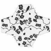 Black and White Pattern Birds on Cherry Blossoms Voetbal (Enkel)