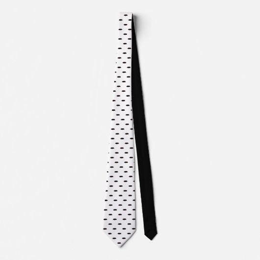 Black and White Pattern Custom Necktie Stropdas (Voorkant)