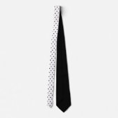 Black and White Pattern Custom Necktie Stropdas (Achterkant)
