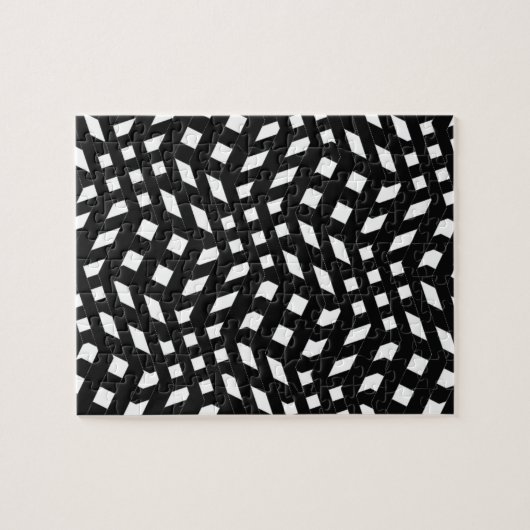 Black And White Patterns Zig Zag Zebra Stripes Legpuzzel (Horizontaal)