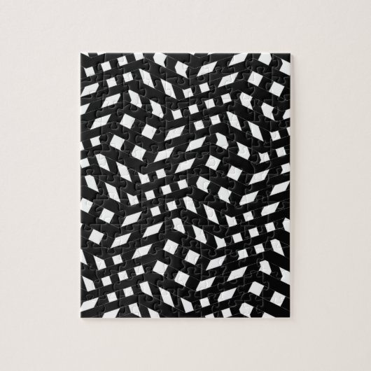 Black And White Patterns Zig Zag Zebra Stripes Legpuzzel (Verticaal)