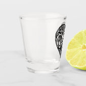 BLACK AND WHITE PEACE HEART SHOT GLAS (Links)