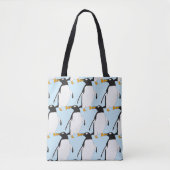 Black and white Penguin Winter Tote Bag (Voorkant)