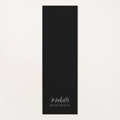 Black and White Personalized Monogram Name Yogamat (Voorkant)