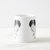 Black and White Phalène Dog eigenaar of Hondenlief Koffiemok (Center)