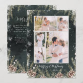 Black and White Photo Christmas Card Feestdagenkaart (Voorkant / Achterkant)