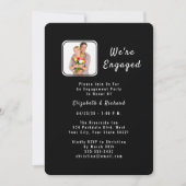 Black and White Photo Engagement Party Uitnodiging (Voorkant)