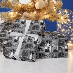 Black and White Photo Gift Wrap 9 Foto's HAMbyWG Cadeaupapier
