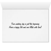 BLACK AND WHITE PHOTO OF BRIDE/GROOM FOR WEDDING (Binenzijde Horizontaal (Onderkant))