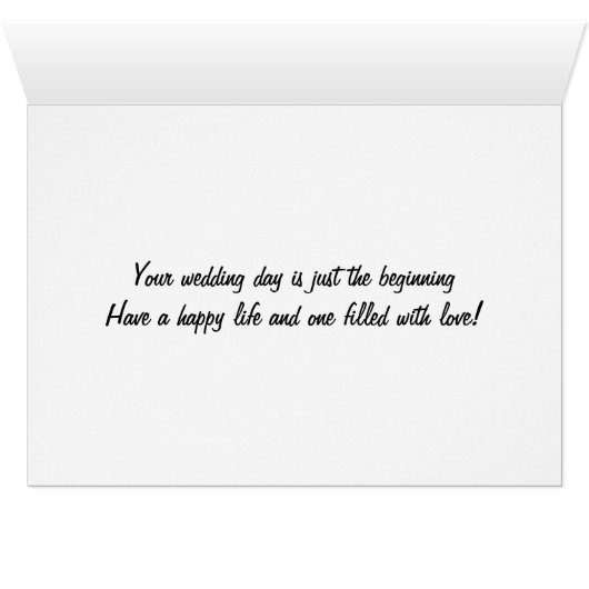 BLACK AND WHITE PHOTO OF BRIDE/GROOM FOR WEDDING (Binenzijde Horizontaal (Onderkant))