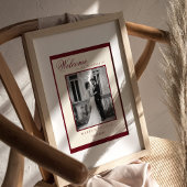 Black and White Photo Old Money Wedding Welcome Poster