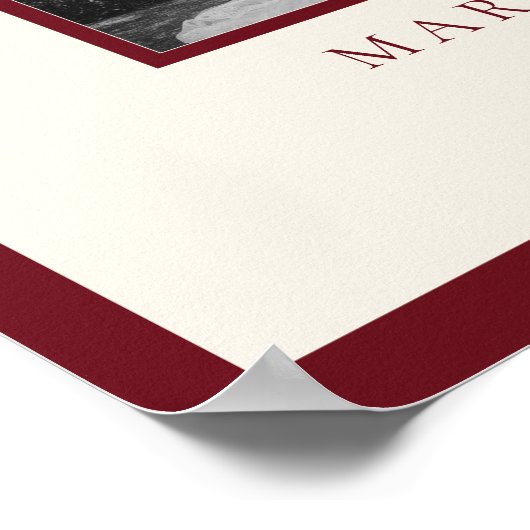 Black and White Photo Old Money Wedding Welcome Poster (Hoek)