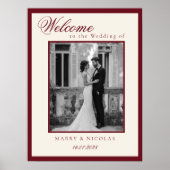 Black and White Photo Old Money Wedding Welcome Poster (Voorkant)