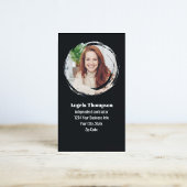 Black and White Photo QR Code Connect with Me Visitekaartje