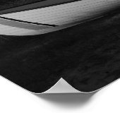 Black and White Photo, Row Boat bij Jones Beach Poster (Hoek)