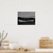 Black and White Photo, Row Boat bij Jones Beach Poster (Keuken)