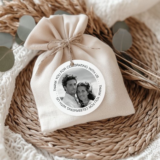 Black and White Photo Thank You Bedankjes Labels