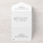 Black and White Photo Wedding  All In One Uitnodiging (Buitenkant)
