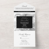 Black and White Photo Wedding All In One Uitnodiging (Binnen)