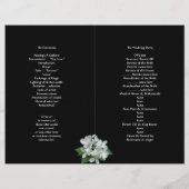 Black and White Photo Wedding Program Folded (Achterkant)