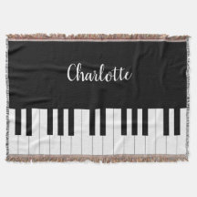 Black and White Piano Keys met aangepaste naam
