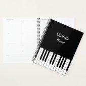 Black and White Piano Keys met aangepaste naam Planner (Display)