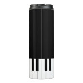 Black and White Piano Keys met aangepaste naam Thermosbeker (Achterkant)