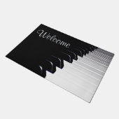 Black and White Piano Keys Welkom Mat Doormat (Schuin)