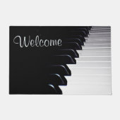 Black and White Piano Keys Welkom Mat Doormat (Voorkant)