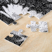 black and white pixel art  legpuzzel (Zijkant)