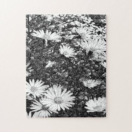 black and white pixel art  legpuzzel (Verticaal)