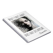 Black and white pixel face painting  notitieboek (Rechterzijde)