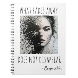 Black and white pixel face painting  notitieboek