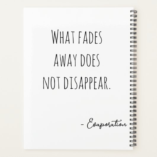 Black and white pixel face planner (Achterkant)