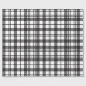 Black and White Plaid Cadeaupapier (Vlak)