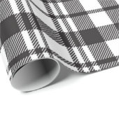 Black and White Plaid Cadeaupapier (Rol Hoek)