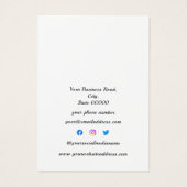 Black and White Plain Jewelry Earring Display Kaar Visitekaartje (Achterkant)