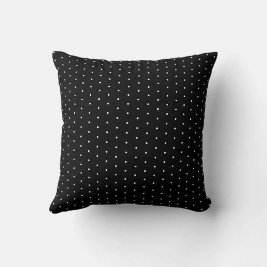 Black and White Polka Dot Pattern Cushion Kussen (Achterkant)