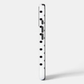 Black and White Polka Dot Personalized Name Case-Mate iPhone Case (Achterkant / Links)