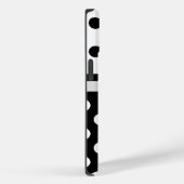 Black and White Polka Dots Hoesje-Mate iPhone Case (Achterkant / Rechts)