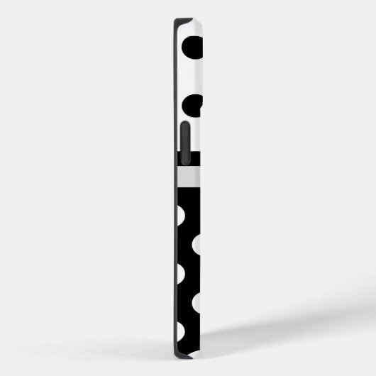 Black and White Polka Dots Hoesje-Mate iPhone Case (Achterkant / Rechts)