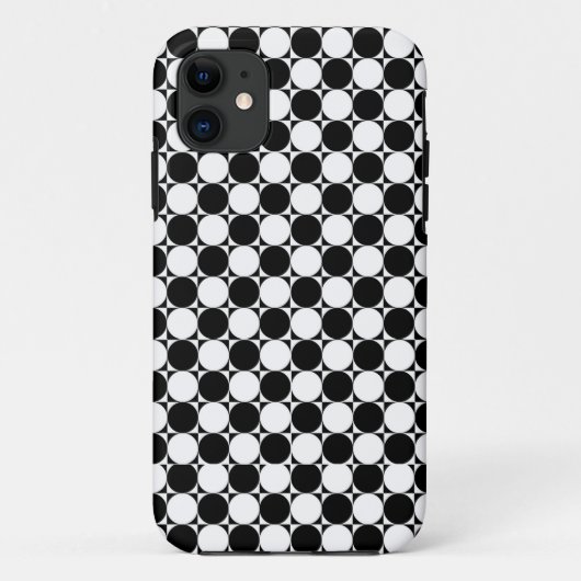 Black and White Polka Dots iPhone 5 Hoesje (Achterkant)