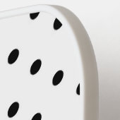 Black and White Polka Dots Pickleball Paddle (Links Detail)