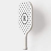Black and White Polka Dots Pickleball Paddle (Links)
