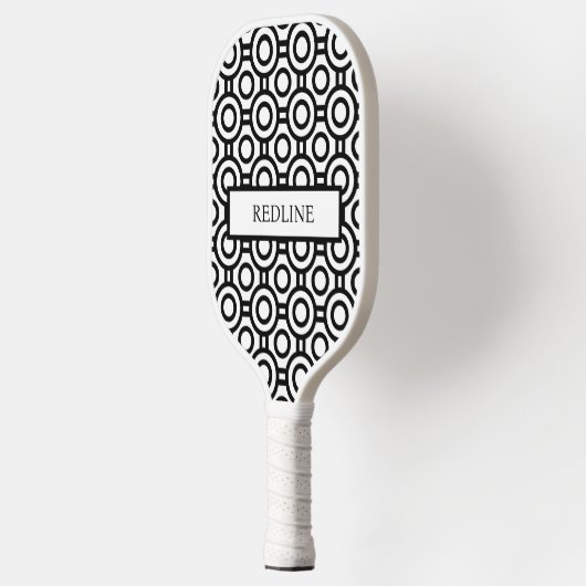 Black and White Polka Dots Pickleball Paddle (Links)