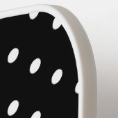 Black and White Polka Dots Pickleball Paddle (Links Detail)